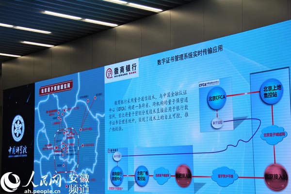 徽商银行成功应用量子通信技术 为信息安全加